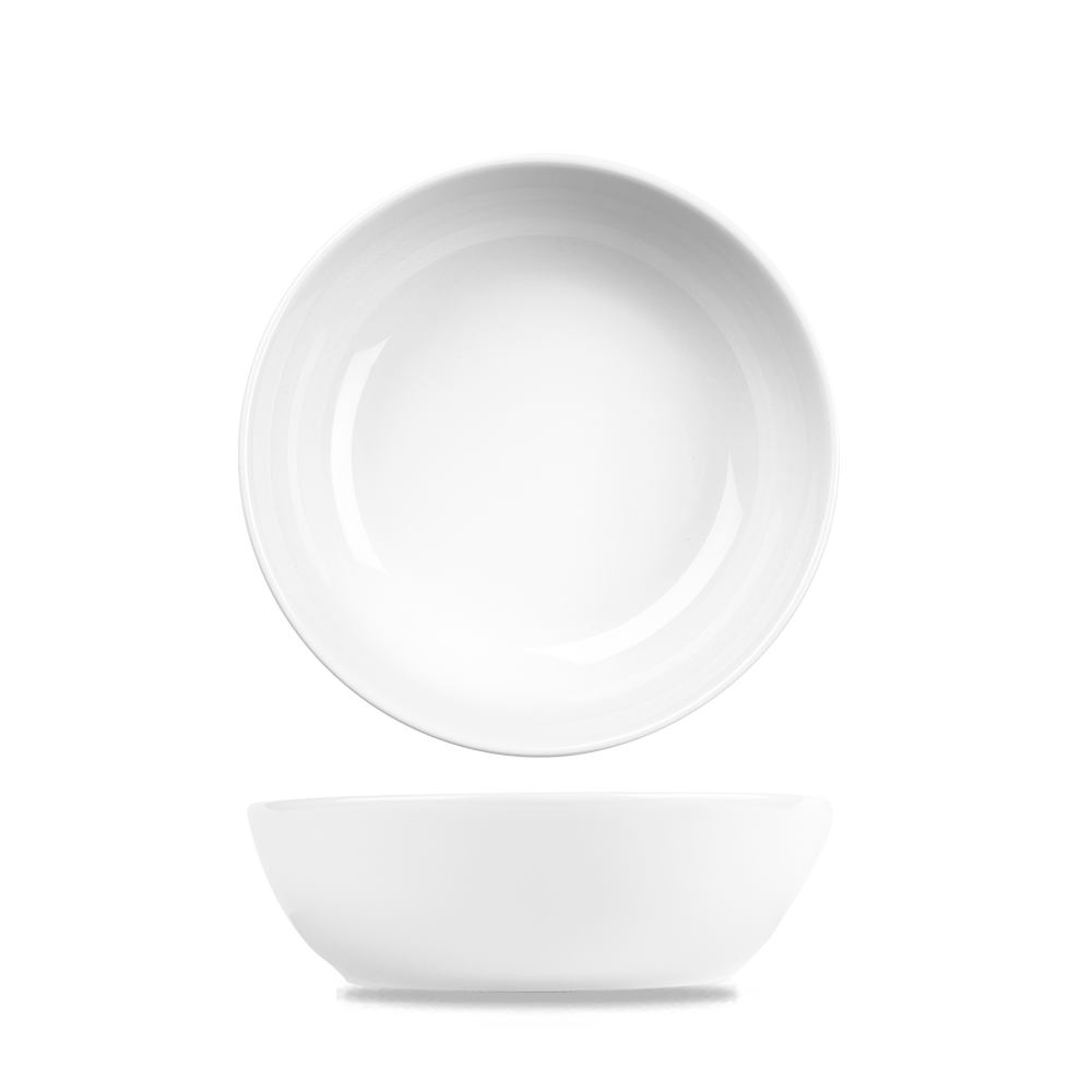 Churchill Art De Cuisine Menüschalen, Menü Porzellanschale 16cm / 48cl, 6 Stück, weiß, rund