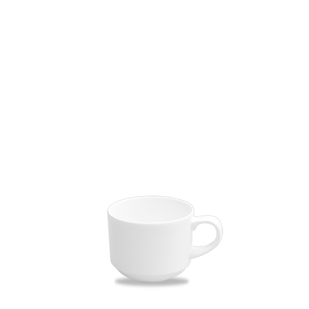 Alchemy Kaffeetassen-Set, 24 Stück, weiß, stapelbar, 16,5Cl, rund, von Churchill