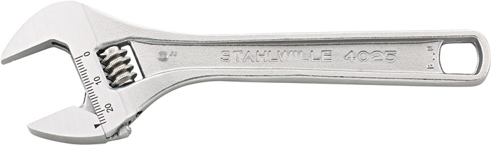 Rollgabelschlüssel 4025 max.34mm L.257mm m.Einstellskala STAHLWILLE