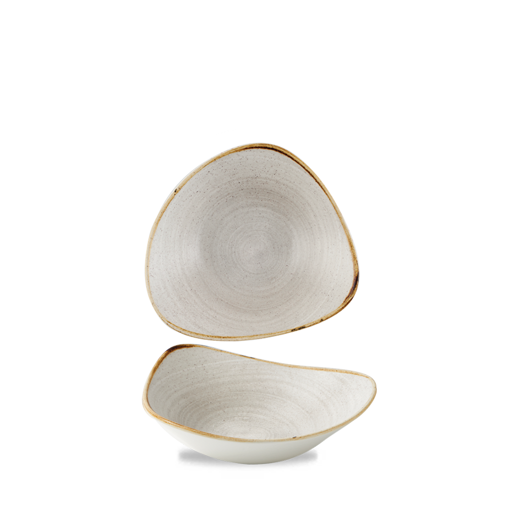 Churchill Super Vit Stonecast Raw Dreieckige Schale 18,5cm, 12 Stück, Grau