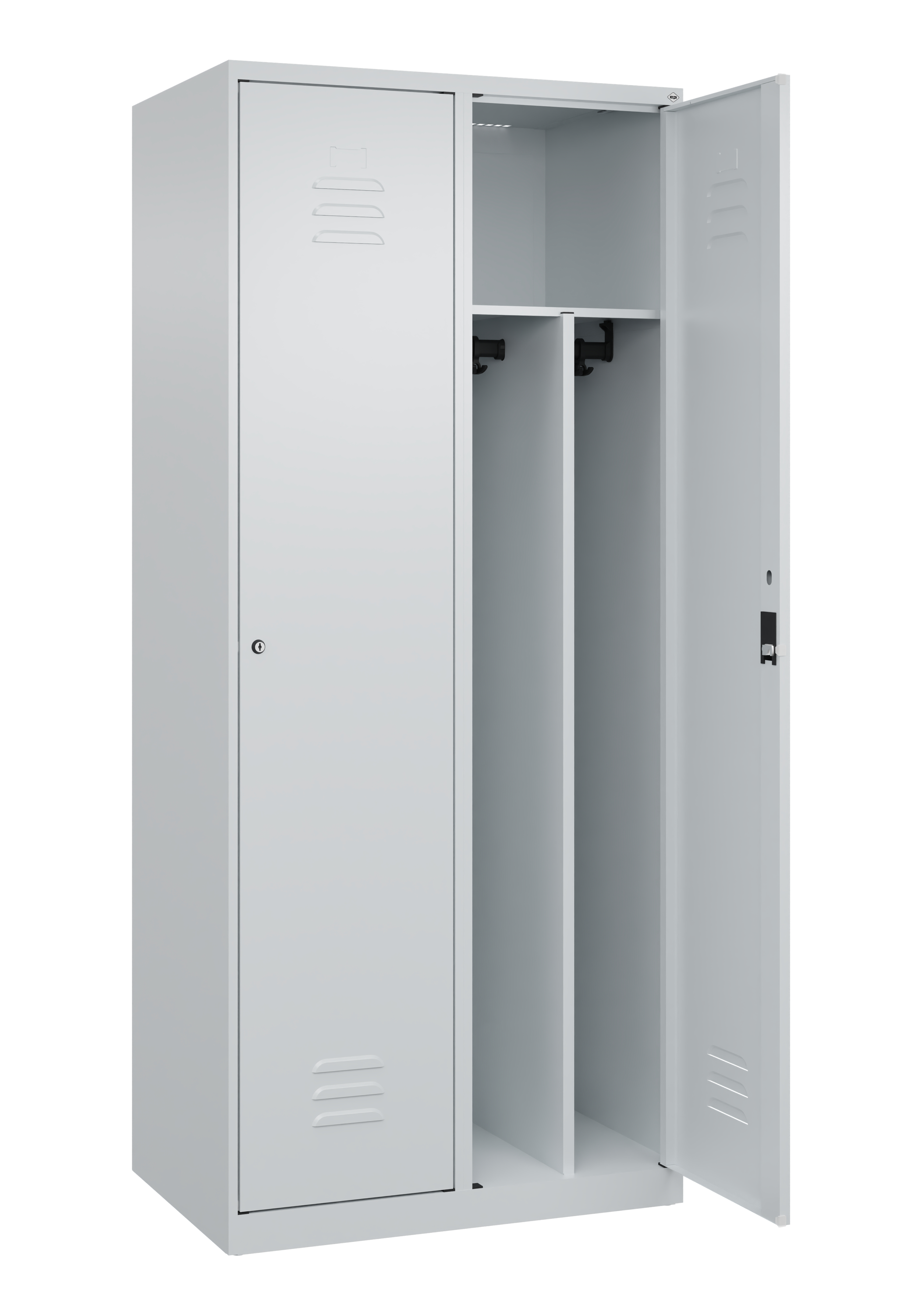 C+P Spind Classic PLUS, 2 Abteile, 1850x800x500mm, 7035/7035