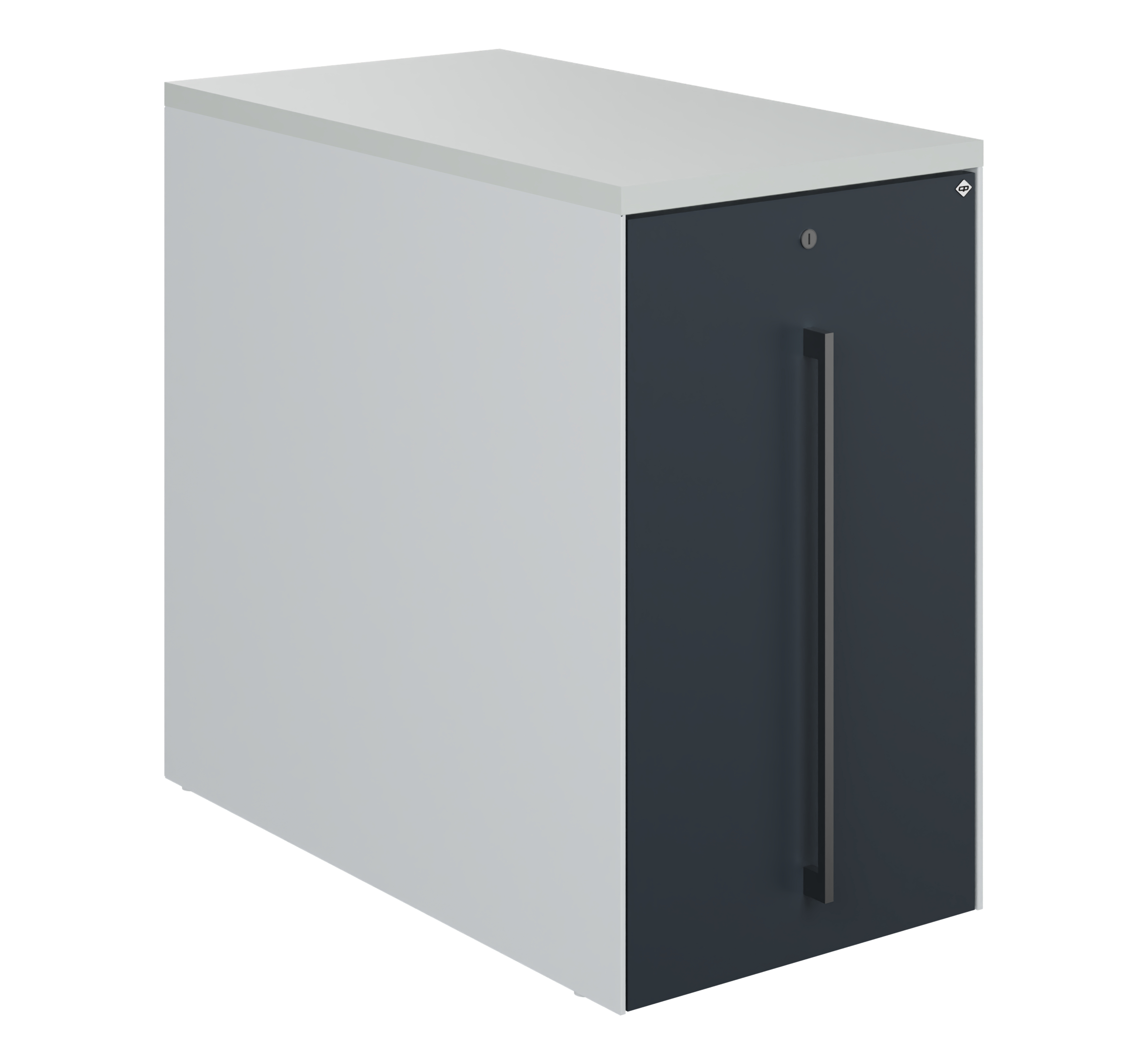 C+P Auszugschrank in Schreibtischhöhe Asisto, H740B430T800 mm, 7035/7016