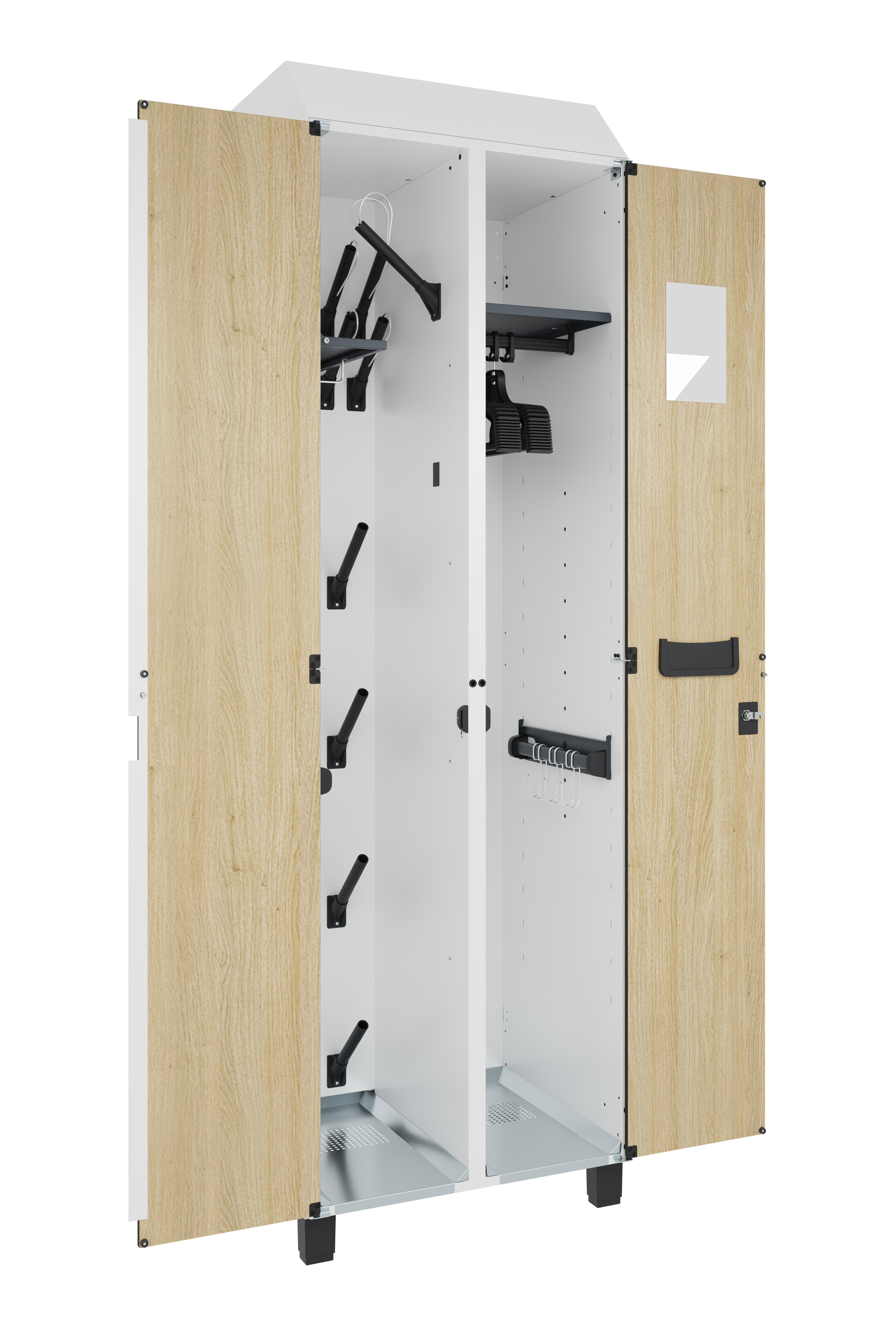 C+P Stahl-Garderobenschrank Prefino, 9016/VK032, 9016/VK032