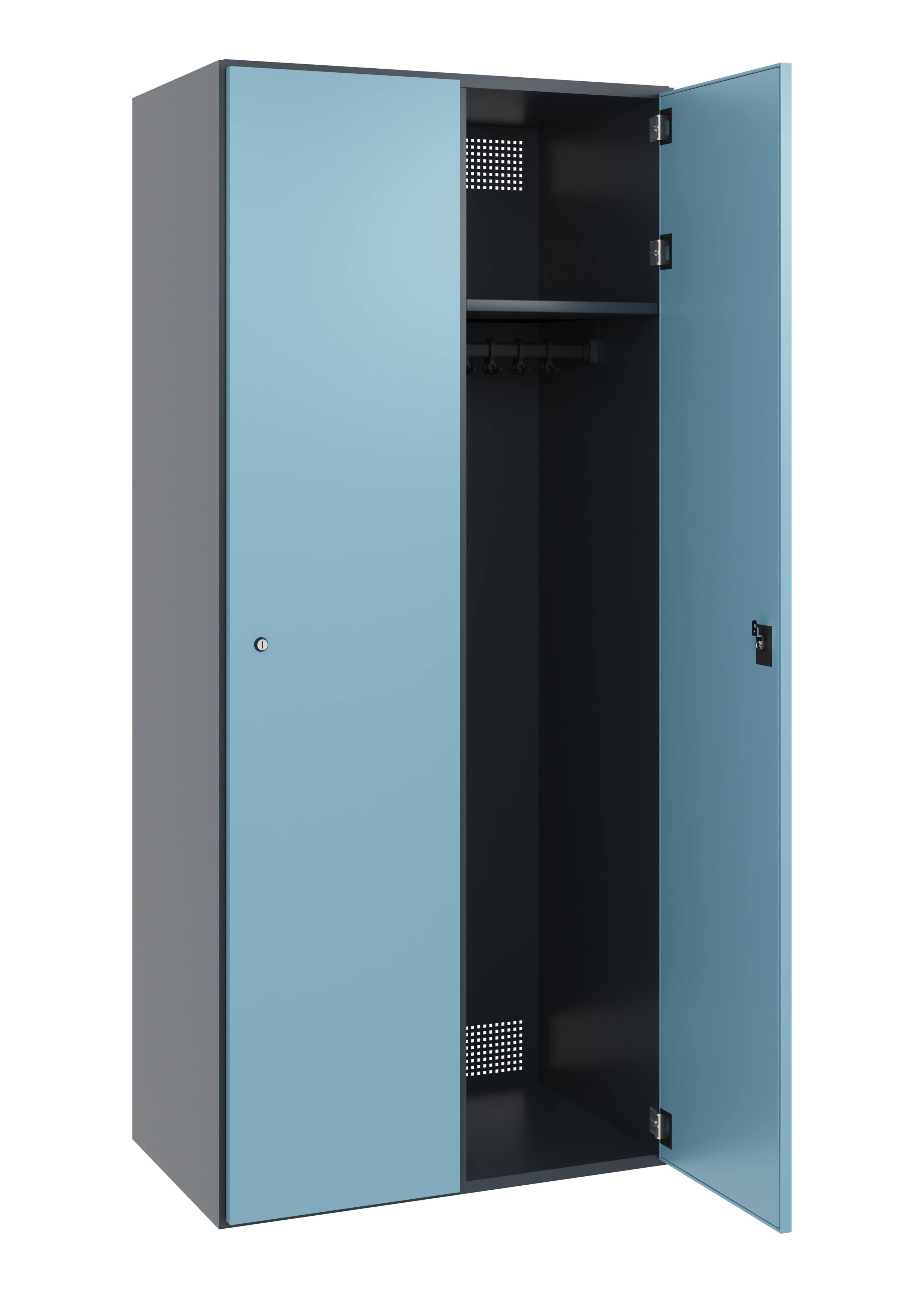 C+P Stahl-Garderobenschrank Prefino, 7016/0010