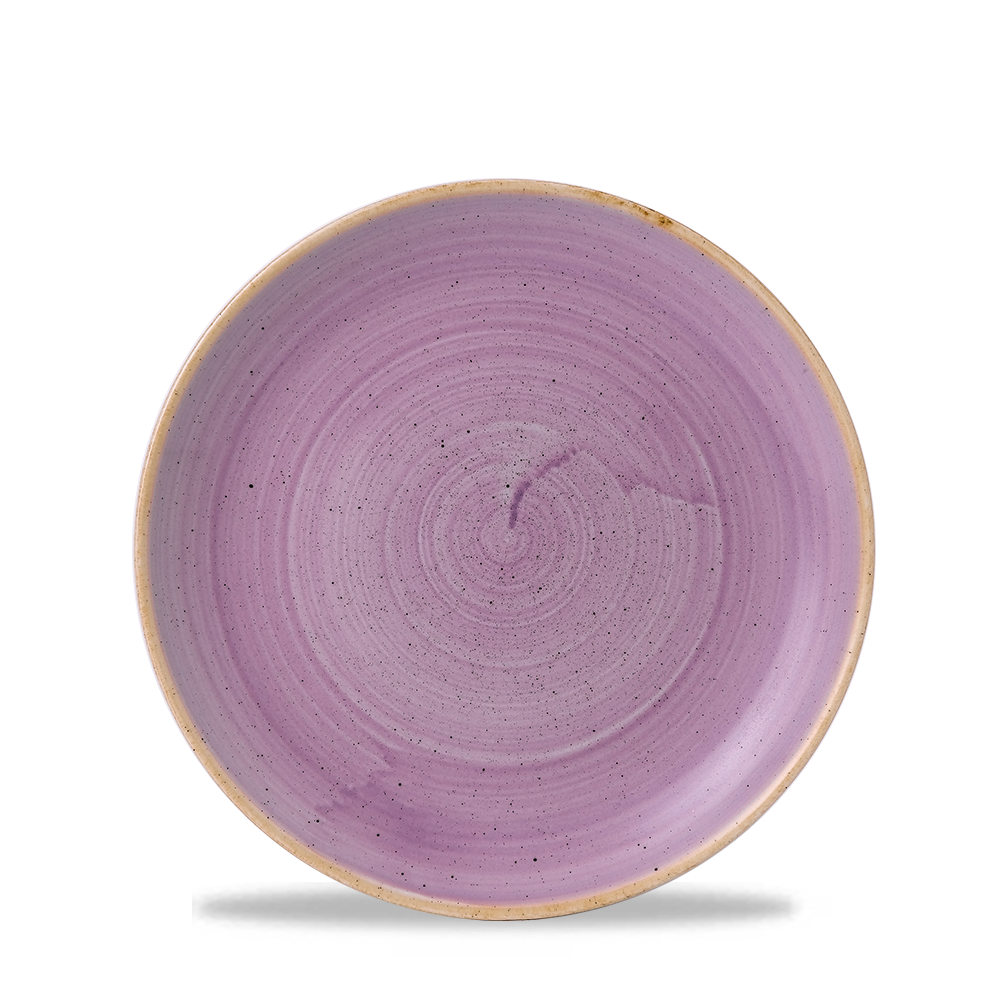 Churchill Super Vitrified Stonecast Lavender Flache Coup Teller, 21,7 cm, 12 Stück