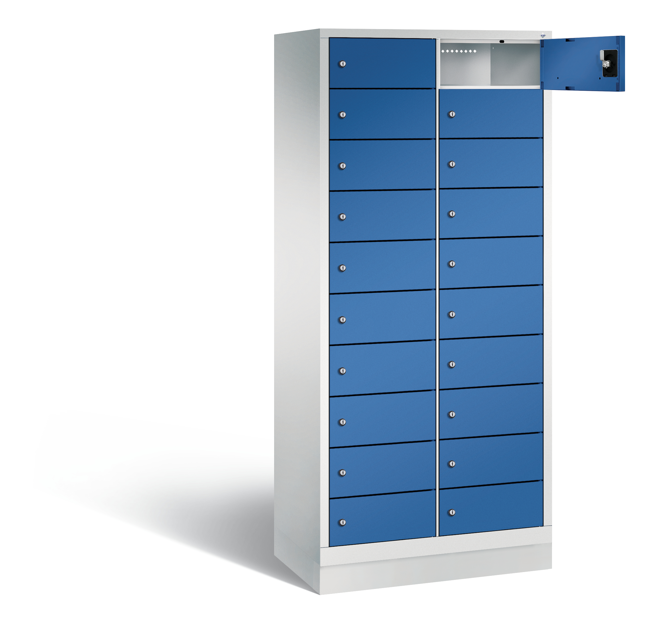 C+P Schließfachschrank Evolo, H1800xB810xT500mm, 7035/5010