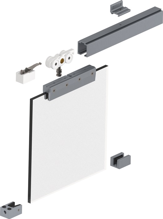 HELM Schiebetürsystem 2100 mm EV1 eloxiert
