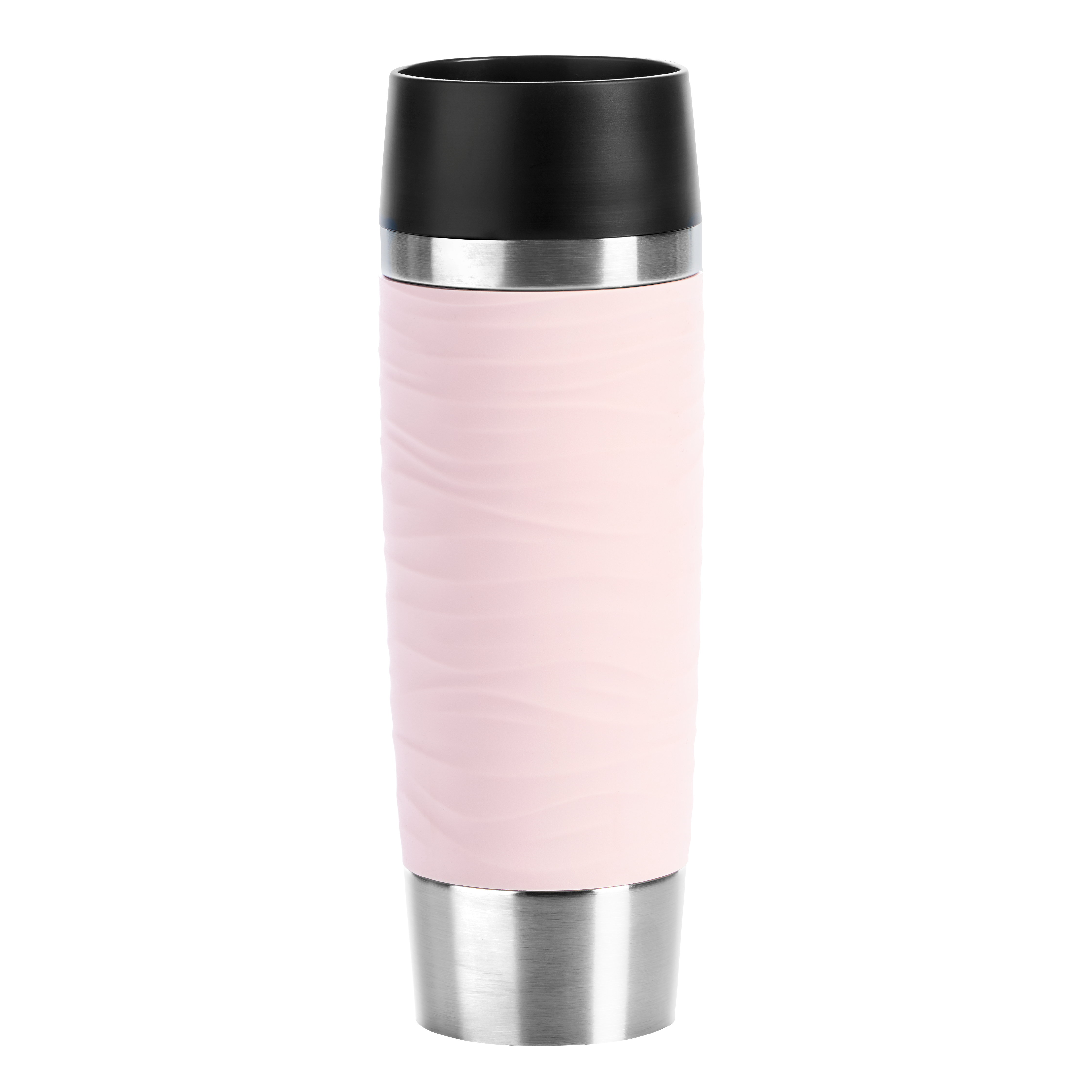 EMSA TRAVEL MUG WAVES GRANDE Isolierbecher 0,5 L Edelstahl Puder-Rosa