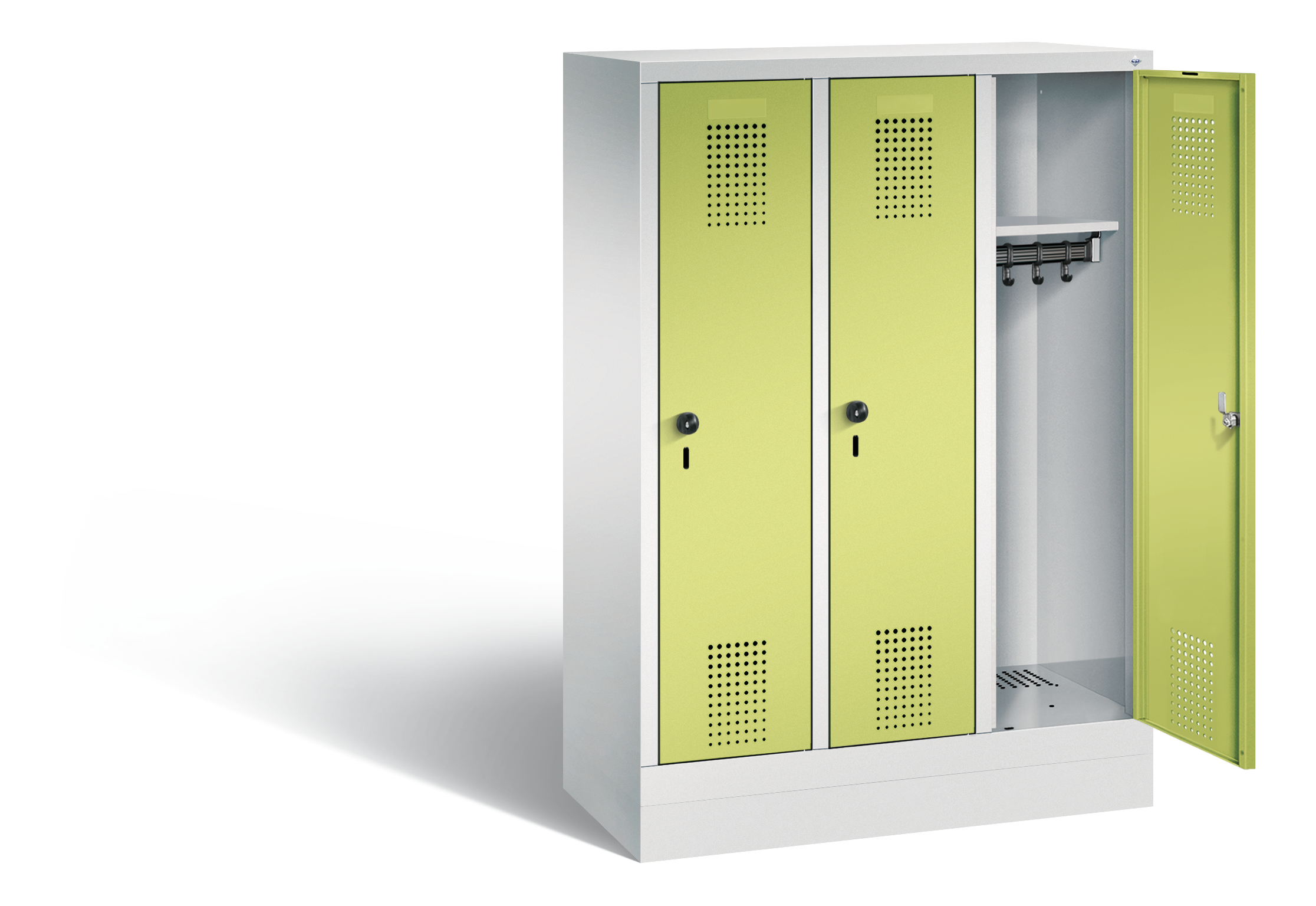 C+P Kindergarten-Spind Evolo, H1300xB900xT300mm, 7035/0024