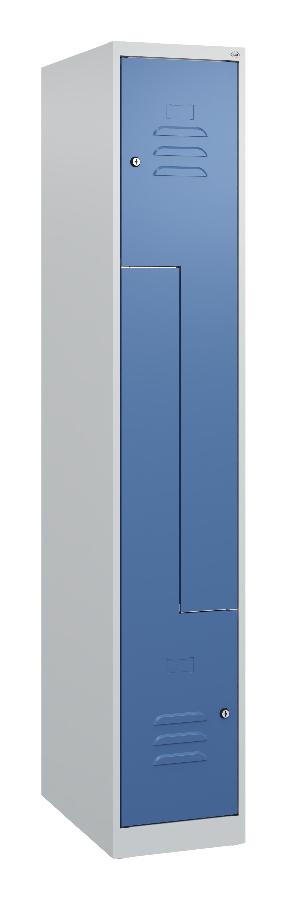 C+P Z-Spind Classic PLUS, 2 Abteile, 1700x300x500mm, 7035/5023