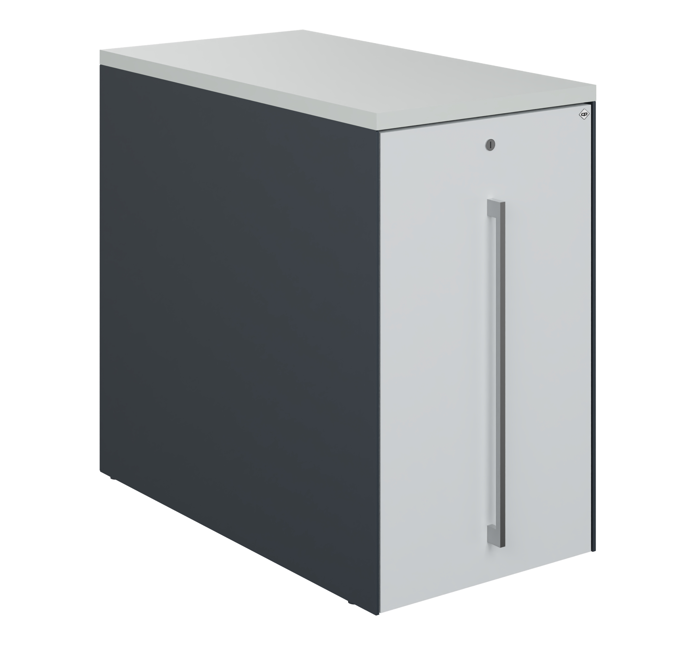 C+P Auszugschrank in Schreibtischhöhe Asisto, H740B430T800 mm, 7016/7035