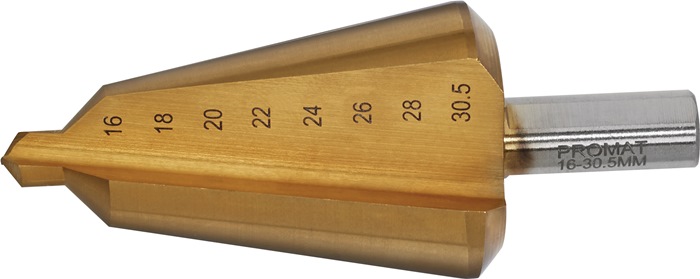 Blechschälbohrer Bohrber.16-30,5mm HSS T