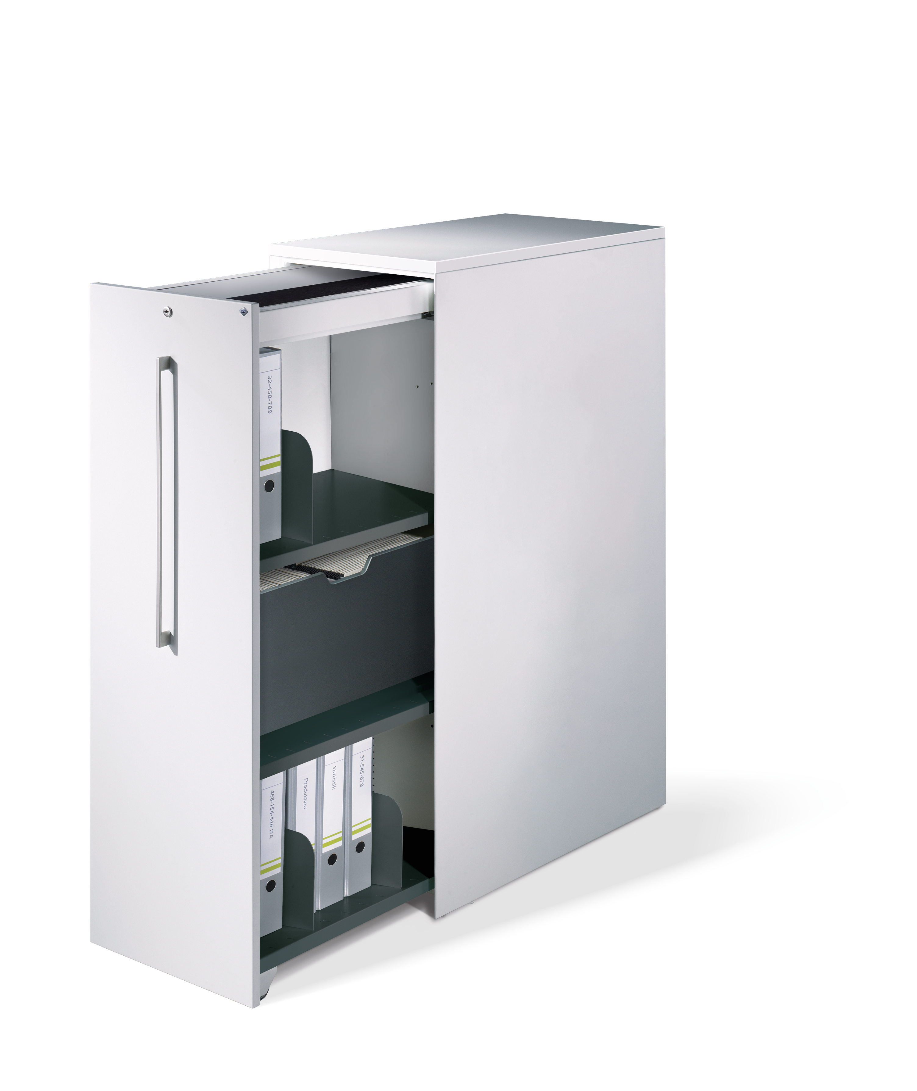 C+P Auszugschrank in Stehhöhe Asisto, H1259B430T800 mm, 7035/7035