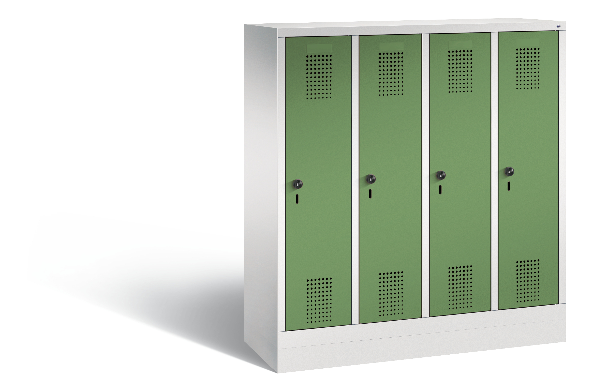 C+P Kindergarten-Spind Evolo, H1300xB1190xT300mm, 7035/6011