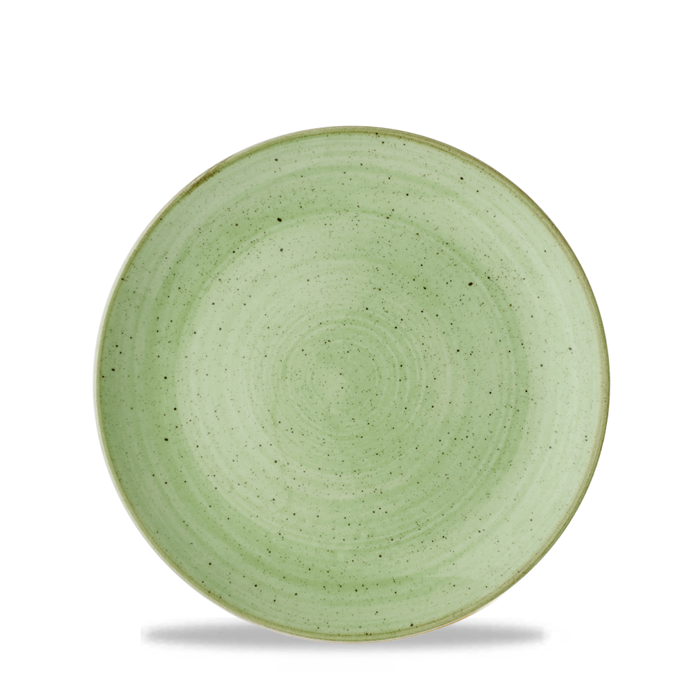 Churchill Super Vitrified Stonecast Sage Green Flache Coup Teller, 21.7 cm, 12 Stück