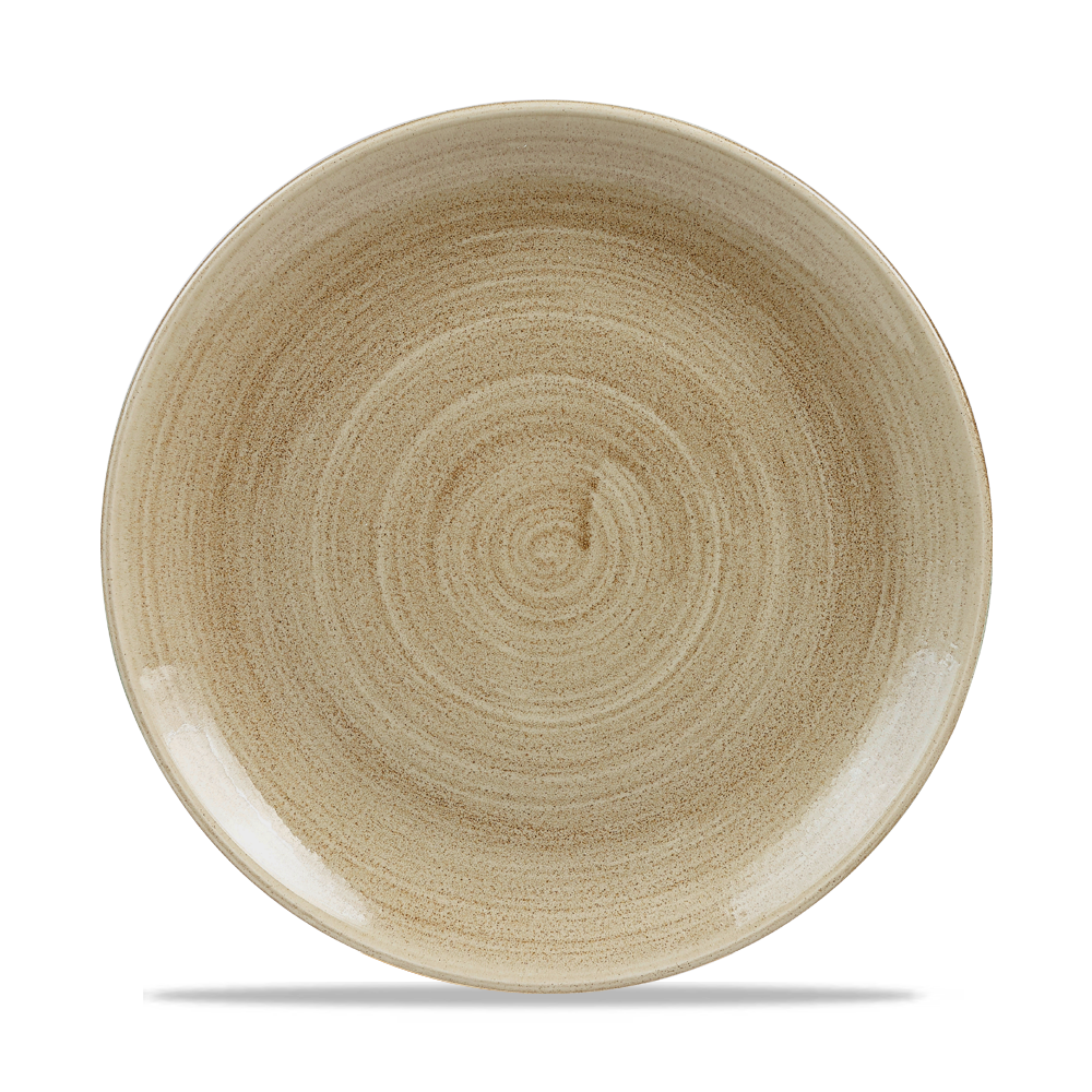 Churchill Super Vitrified Stonecast Patina Antique Taupe Flache Coup Teller, 26 cm, 12 Stück