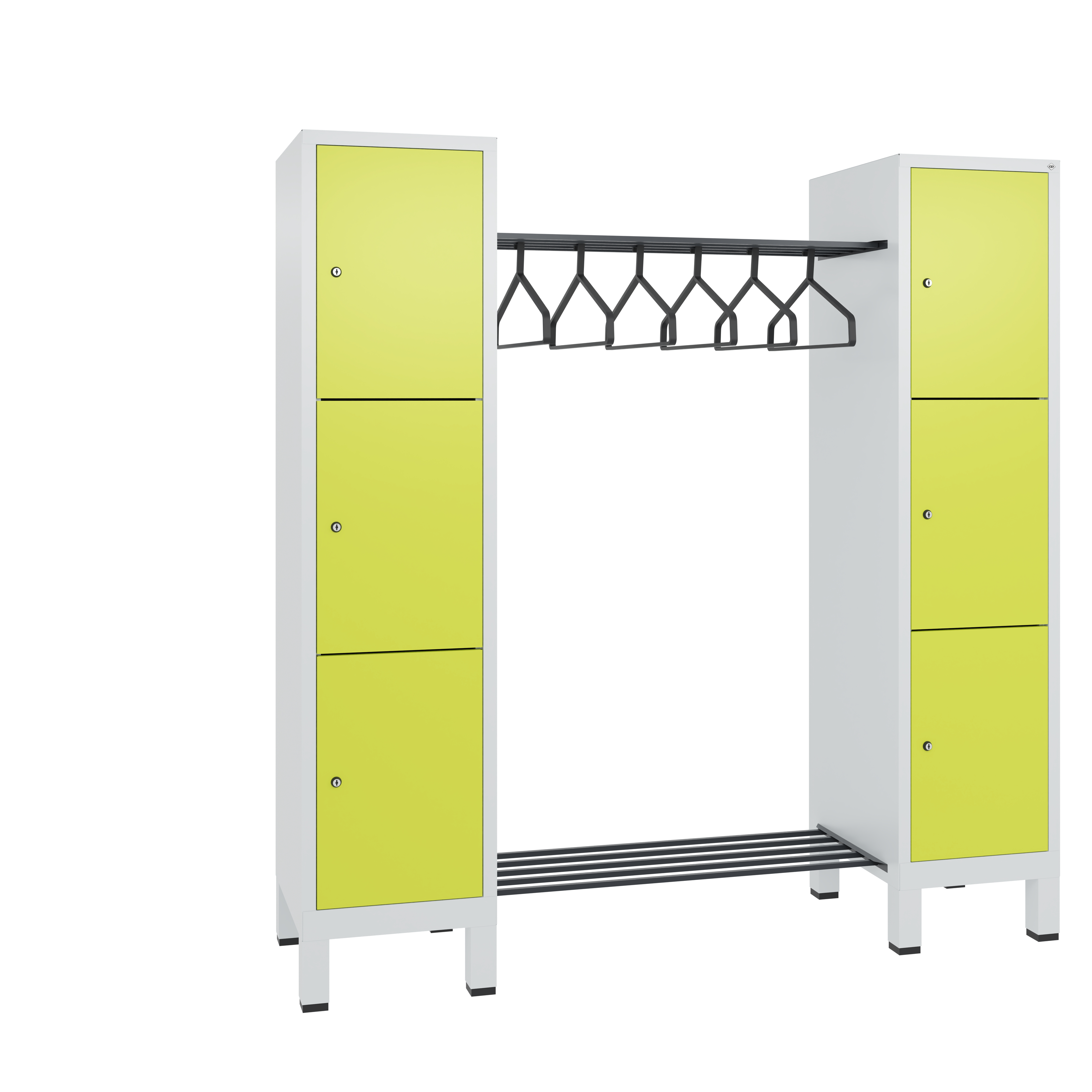C+P Offene Garderobe Evolo, H1850xB1790xT500mm, 7035/0024