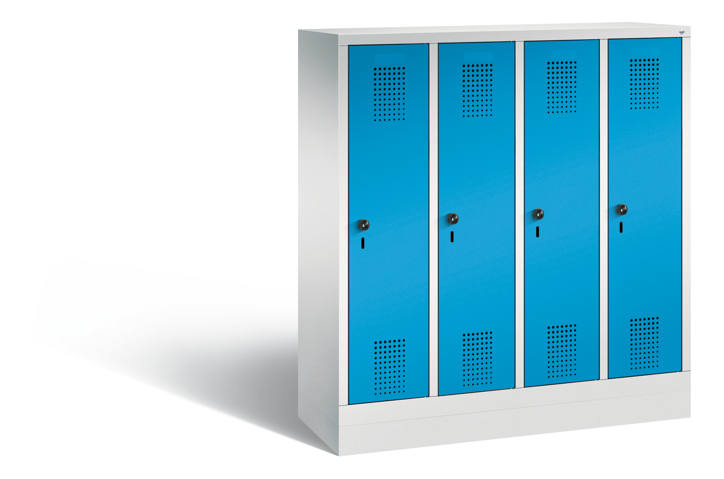 C+P Kindergarten-Spind Evolo, H1300xB1190xT300mm, 7035/5012