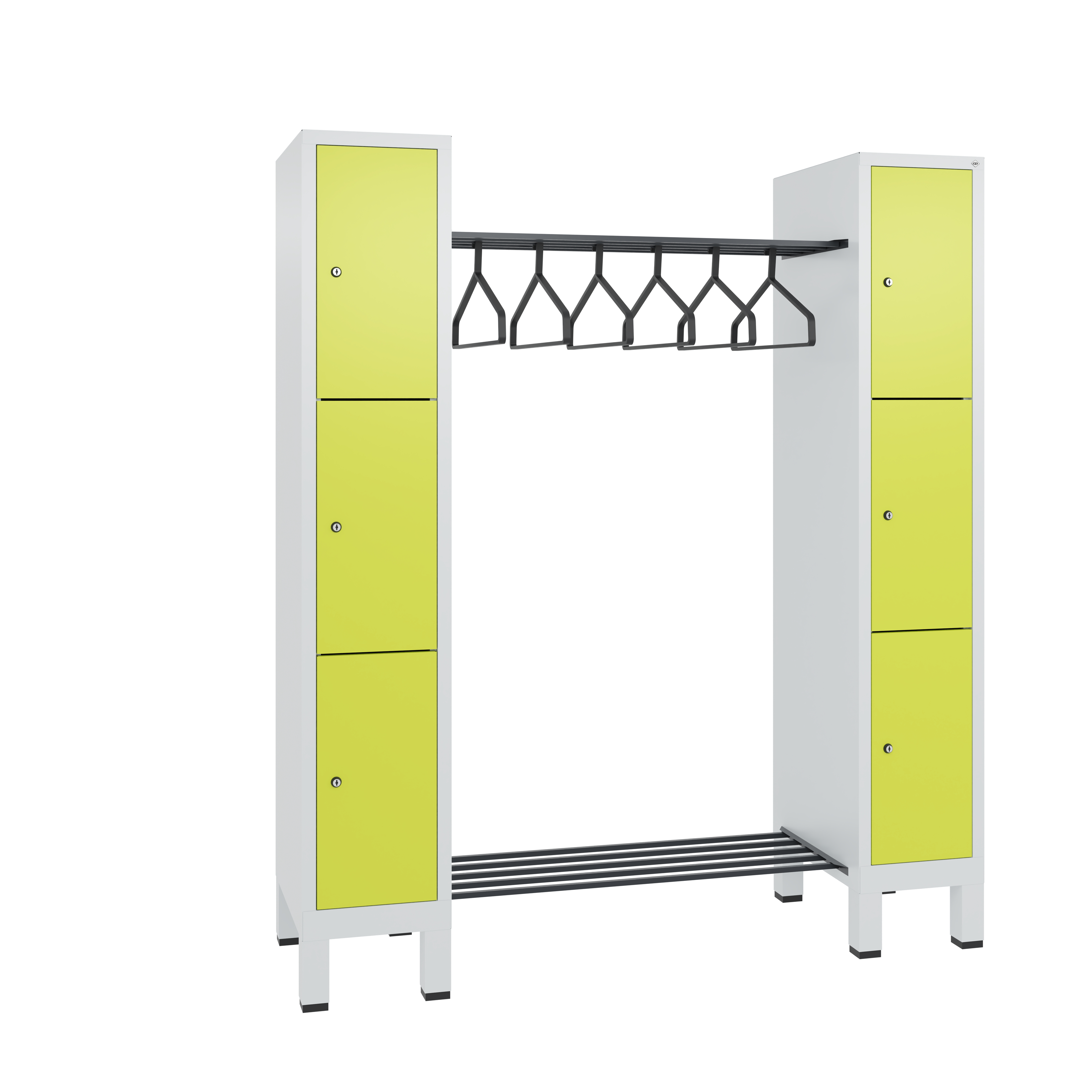 C+P Offene Garderobe Evolo, H1850xB1591xT500mm, 7035/0024
