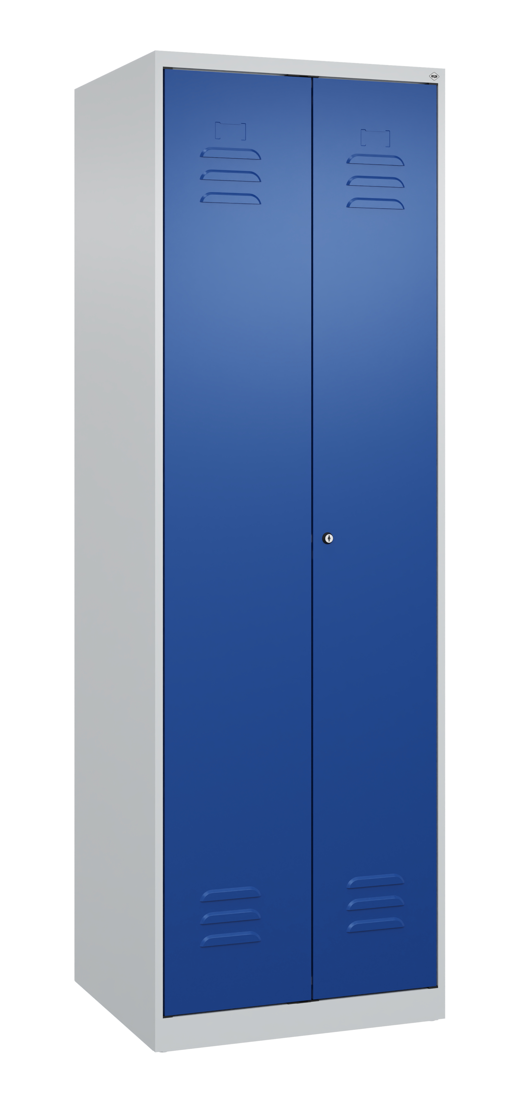 C+P Putzmittel-Spind Classic PLUS, 2 Abteile, 1850x600x500mm, 7035/5010