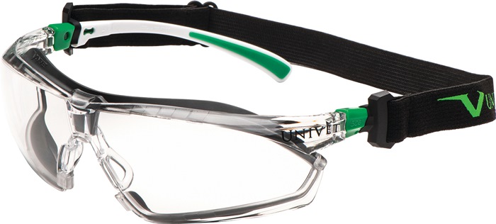 Schutzbrille 506 UP Hybrid EN 166,EN 170 Bügel weiß grün,Scheibe klar
