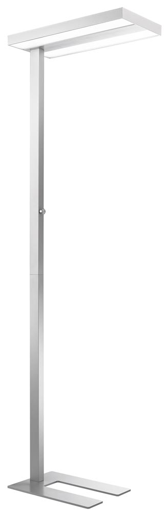 LED-Stehleuchte, Höhe 1950 mm, Leuchtenkopf 280x610 mm, Abstrahlung nach oben + unten, 60 W, weiß