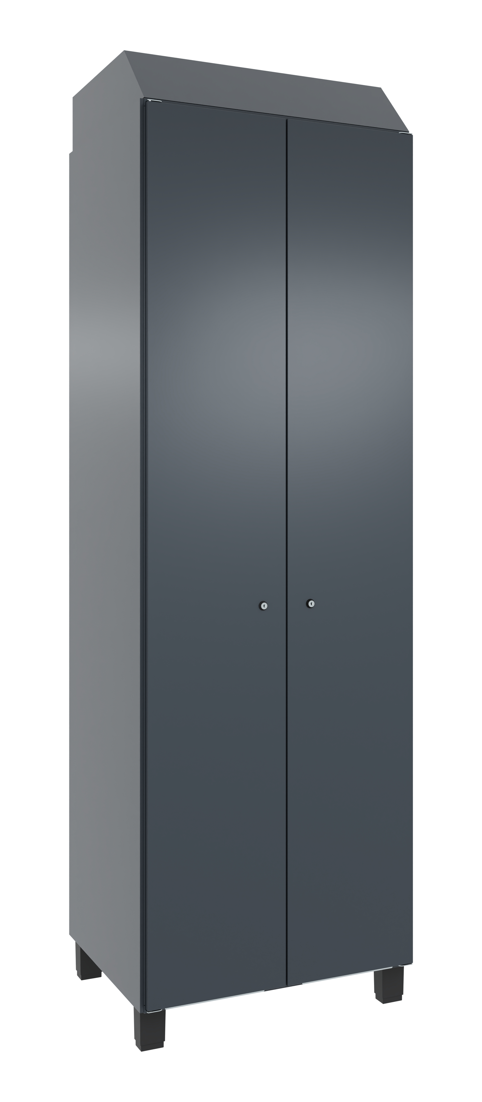 C+P Stahl-Garderobenschrank Prefino, 7016/7016, 7016/7016