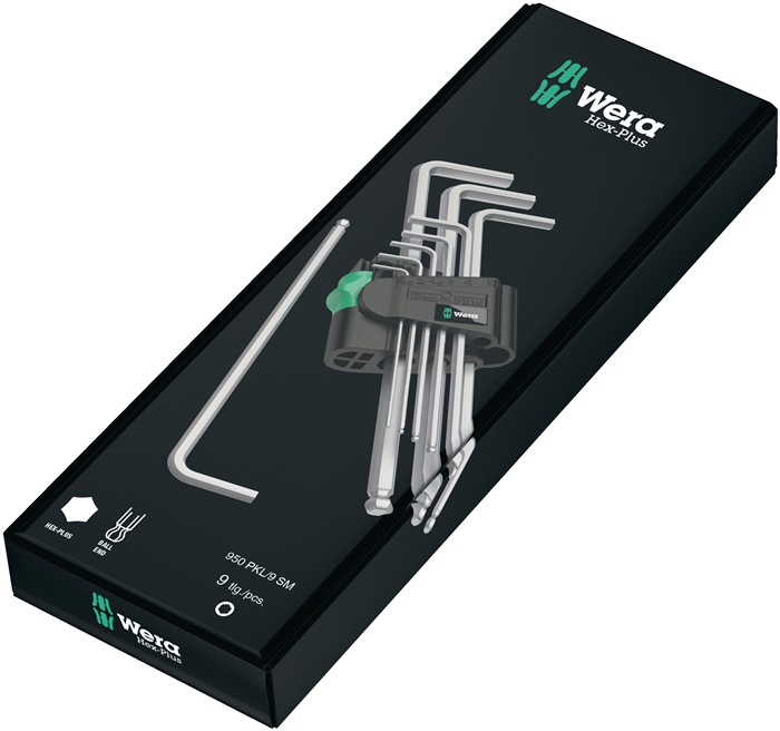 Winkelschraubendrehersatz 950 PKL 9-tlg.Ku.-Halter SW 1,5-10mm Kugelk.