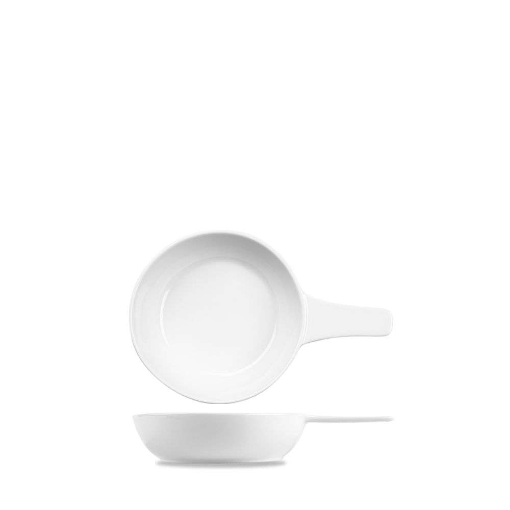 Churchill Art De Cuisine Menu Cookware Porcelain Servierpfanne 23Cl /11,8Cm, 6 Stück, Weiß, Rund