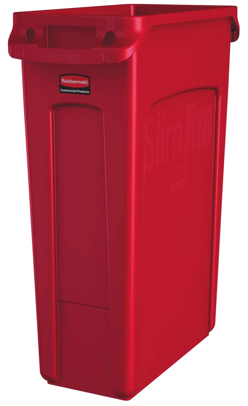 Rubbermaid Slim Jim® mit Belüftungskanälen, 87 l, rot