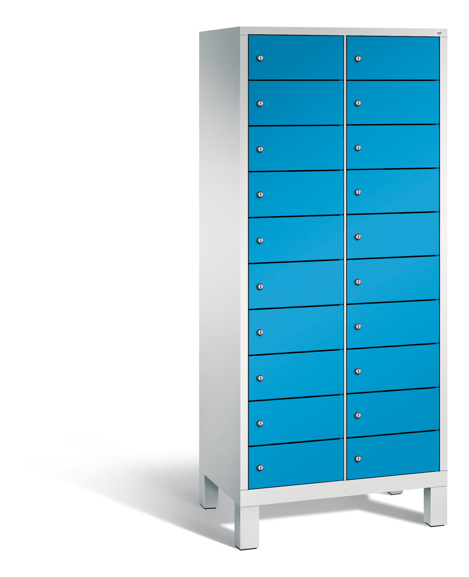 C+P Schließfachschrank Evolo, H1700xB810xT500mm, 7035/5012