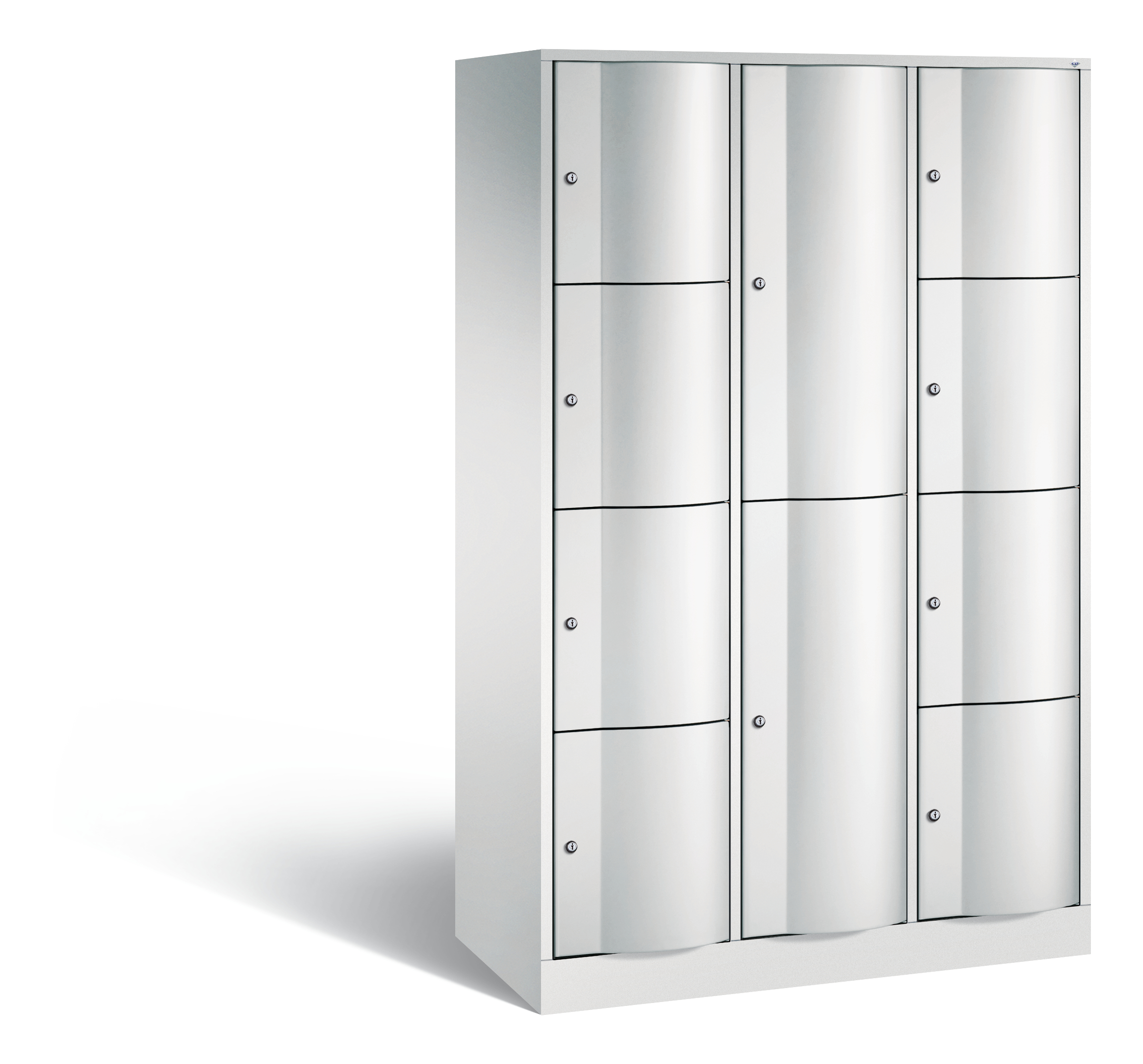 C+P Kombi-Schließfachschrank Resisto, H1950xB1148xT540mm, 7035/7035
