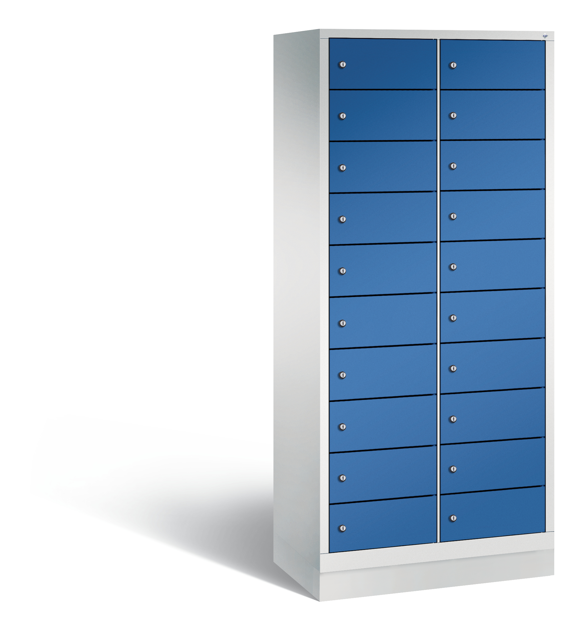 C+P Schließfachschrank Evolo, H1800xB810xT500mm, 7035/5010