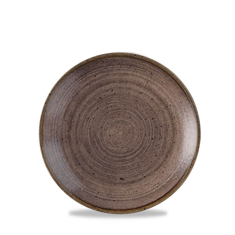 Churchill Stonecast Raw Brown Flache Coup Teller, 16.5 cm, 12 Stück
