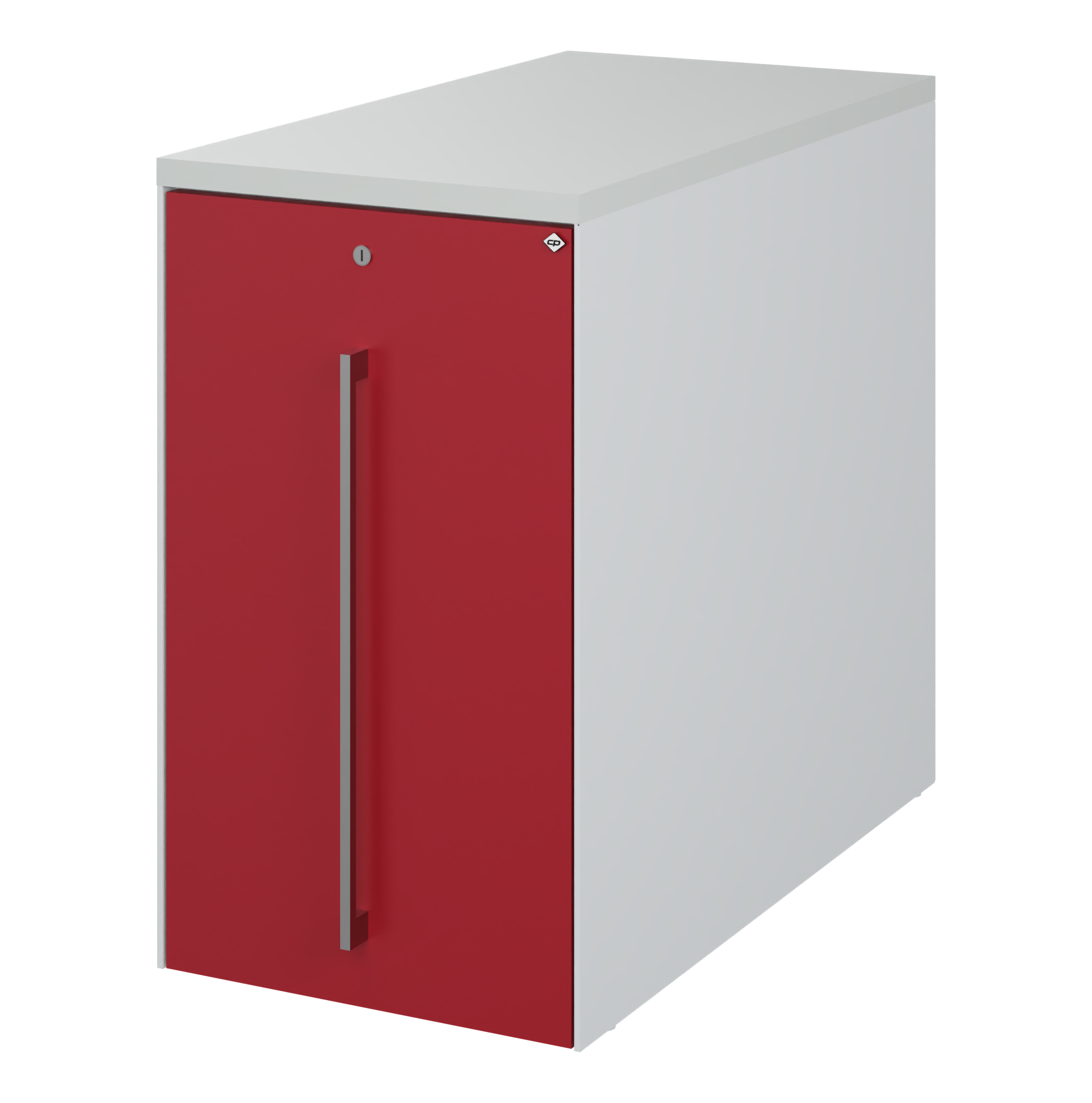 C+P Auszugschrank in Schreibtischhöhe Asisto, H740B430T800 mm, 7035/3003