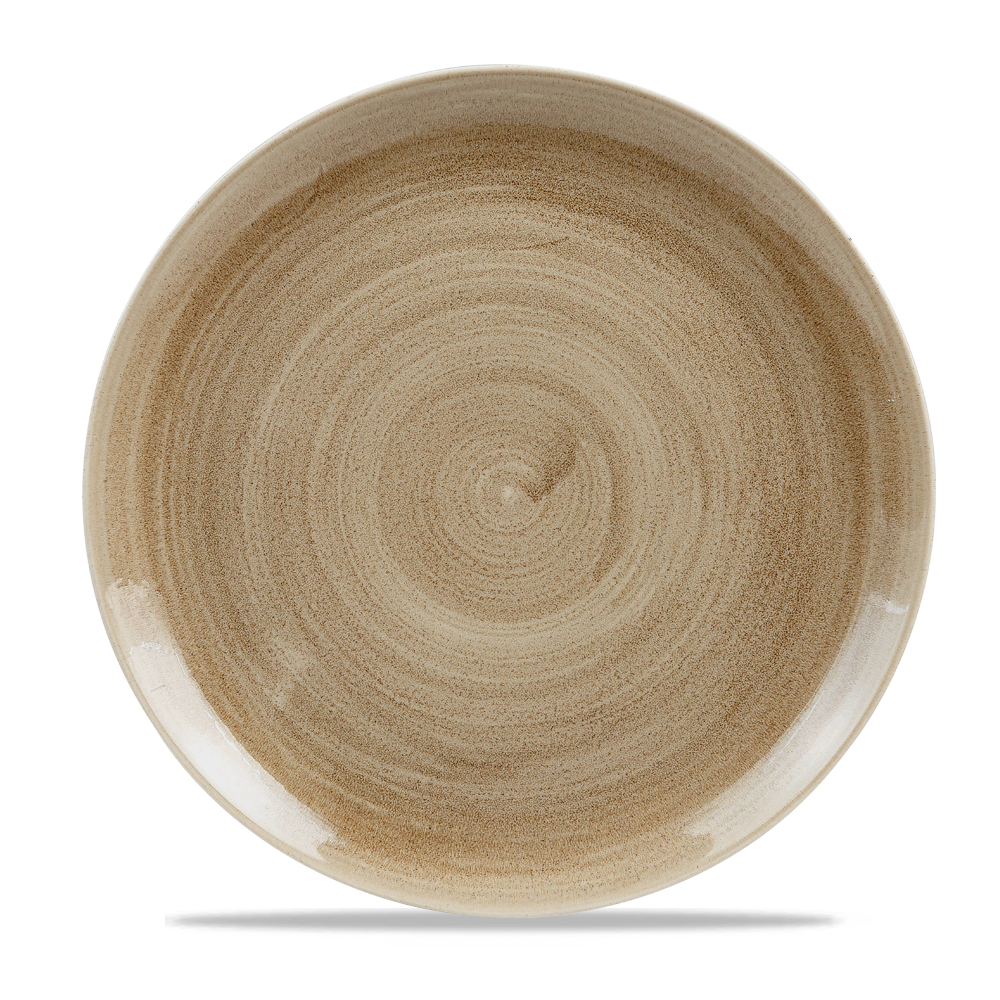 Churchill Super Vitrified Stonecast Patina Antique Taupe Flache Coup Teller, 28,8 cm, 12 Stück