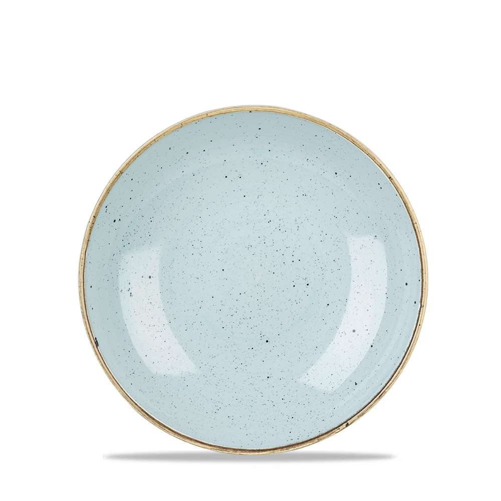 Churchill Super Vitrified Stonecast Duck Egg Teller Flach Coup 16,5cm, 12 Stück, Entenei Blau, Rund