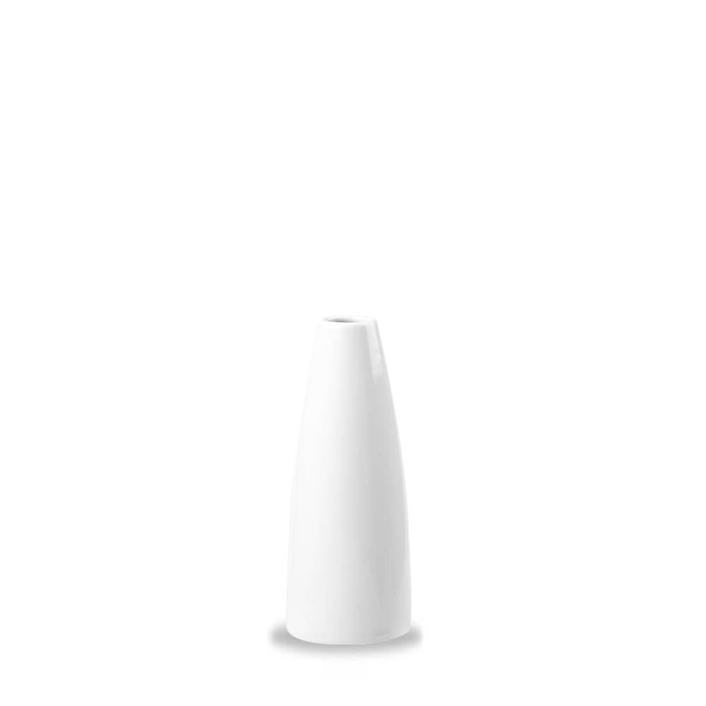 Churchill Super Vitrified Profil Weiße Profilvase 12,7 cm, 6 Stück, rund
