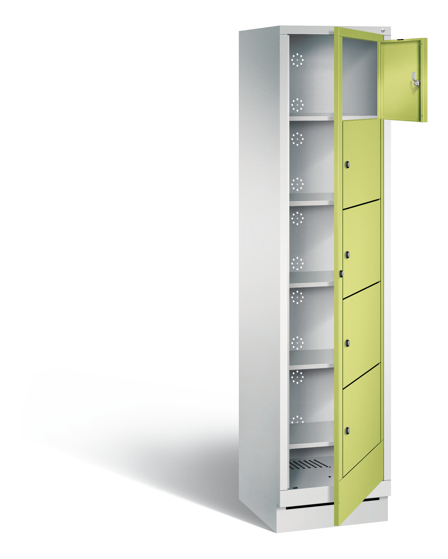 C+P Wäsche-Ausgabeschrank Evolo, H1800xB420xT500mm, 7035/0024