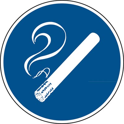 Gebotssschild, Rauchen gestattet, Kunststoff, Durchm. 200 mm