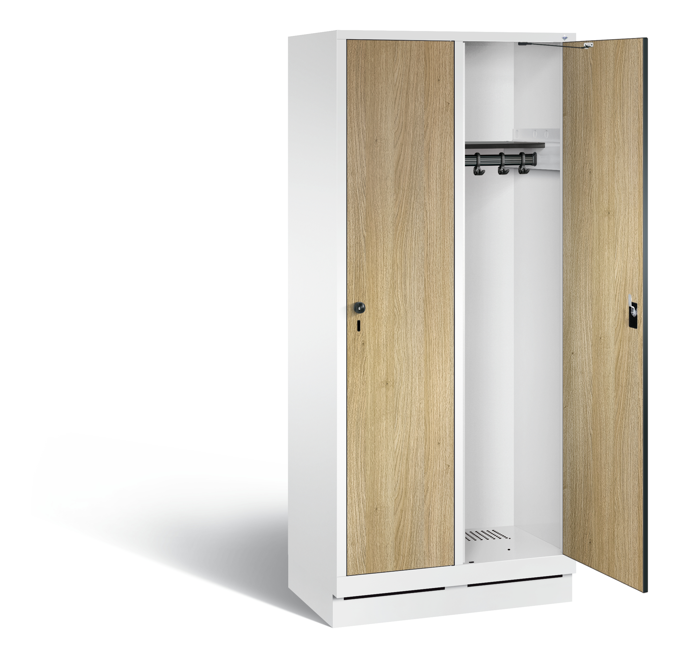 C+P Garderobenschrank Evolo, H1800xB810xT500mm, 9016/VK032