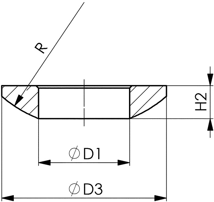 Kugelscheibe DIN 6319C f.Schrauben M42 Bohrungs-D.43mm AMF