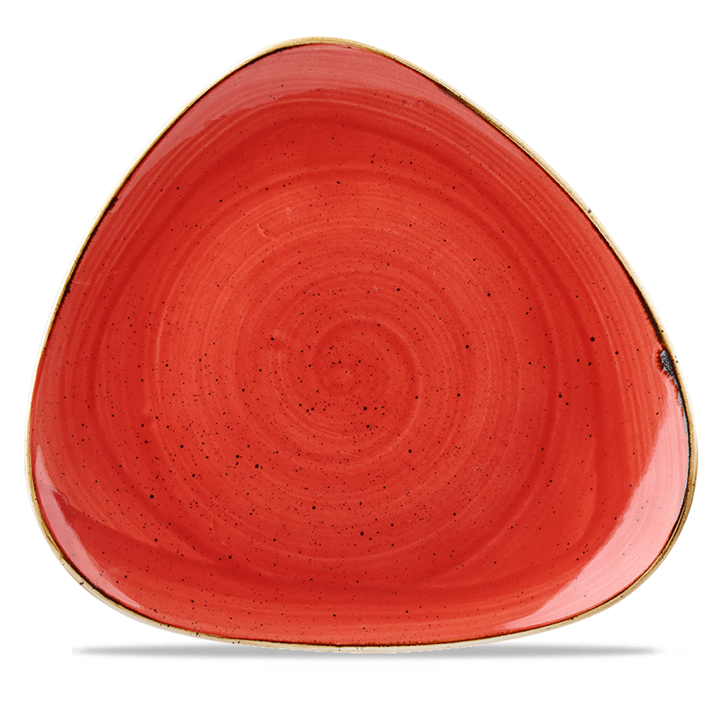 Churchill Super Vitrified Stonecast Berry Red Dreiecksteller, 31,1 cm, 6 Stück