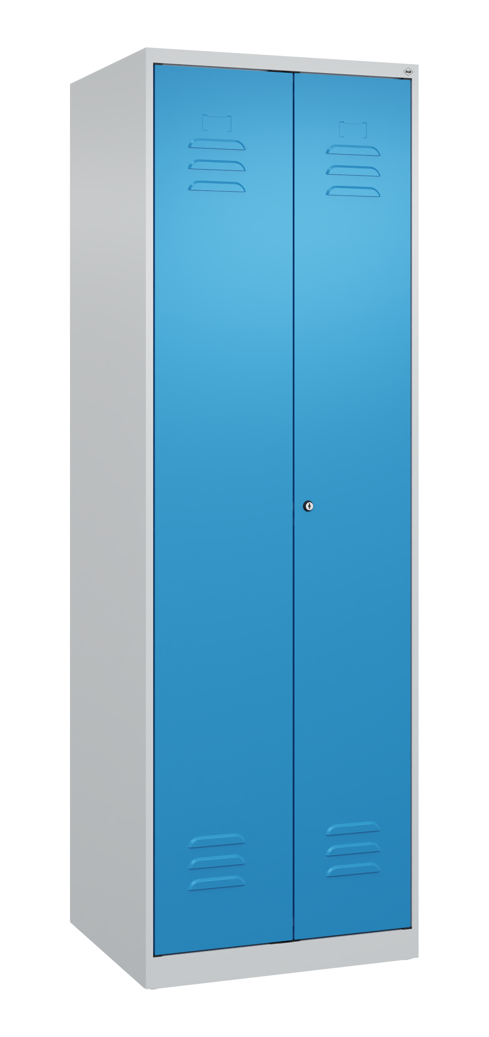 C+P Putzmittel-Spind Classic PLUS, 2 Abteile, 1850x600x500mm, 7035/5012