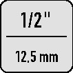 Einsteckumschaltknarre 7412-02 1/2 Zoll 9x12mm CV-Stahl GEDORE