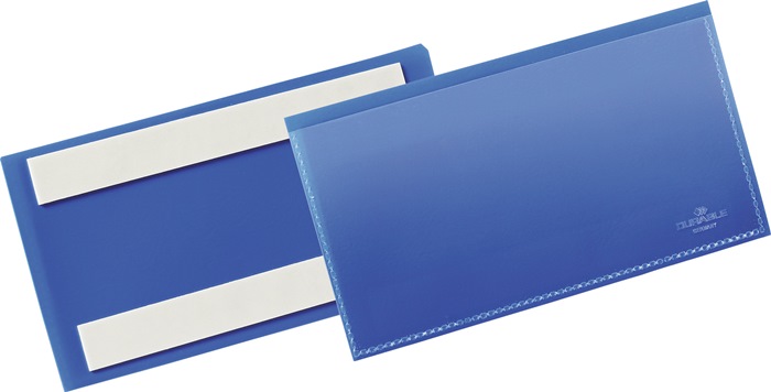 Etikettentasche B150xH67mm blau selbstkl.50St./Pack DURABLE