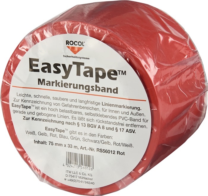 Bodenmarkierungsband Easy Tape PVC rot L.33m B.75mm Rl.ROCOL