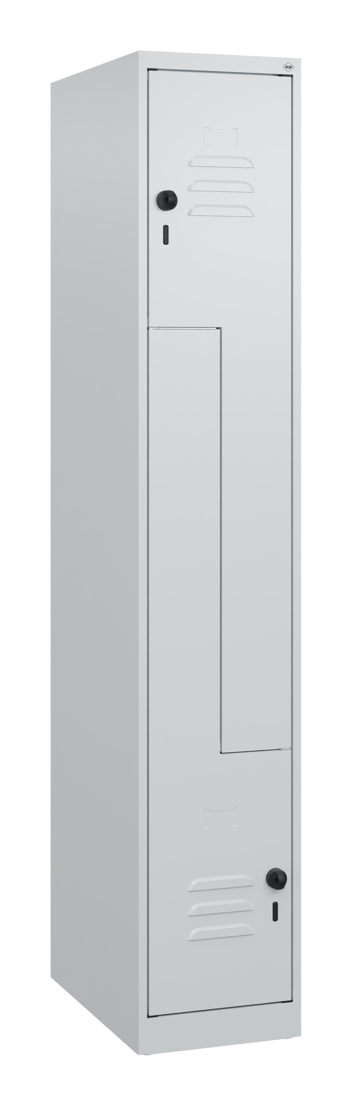 C+P Z-Spind Classic PLUS, 2 Abteile, 1700x300x500mm, 7035/7035