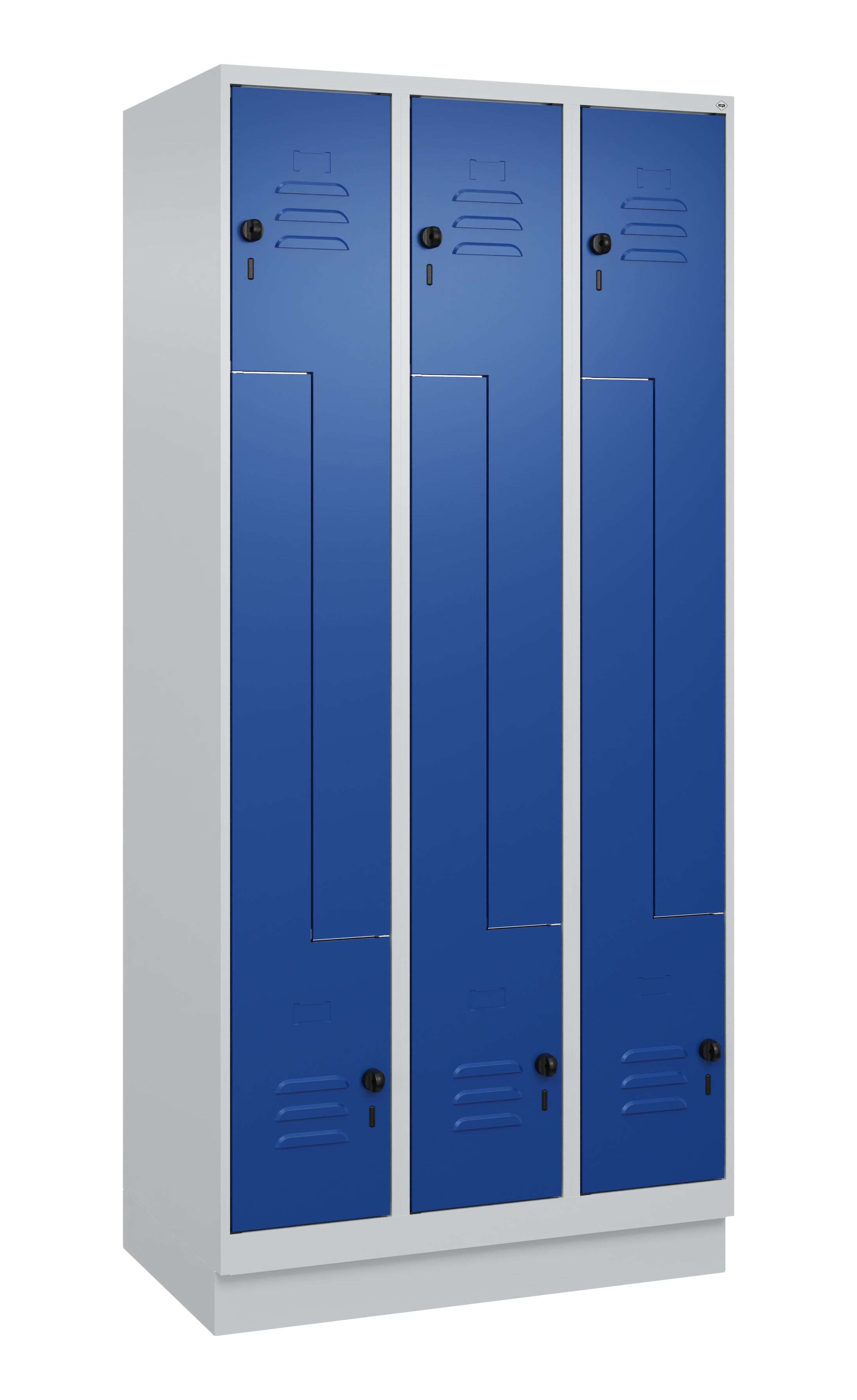 C+P Z-Spind, Classic PLUS, Sockel, 6 Abteile, 1950x900x500mm, 7035/5010