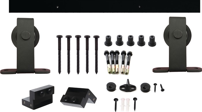 Schiebesyst.450100 100kg 2000mm schwarz HLT 38-40mm Kompletts.